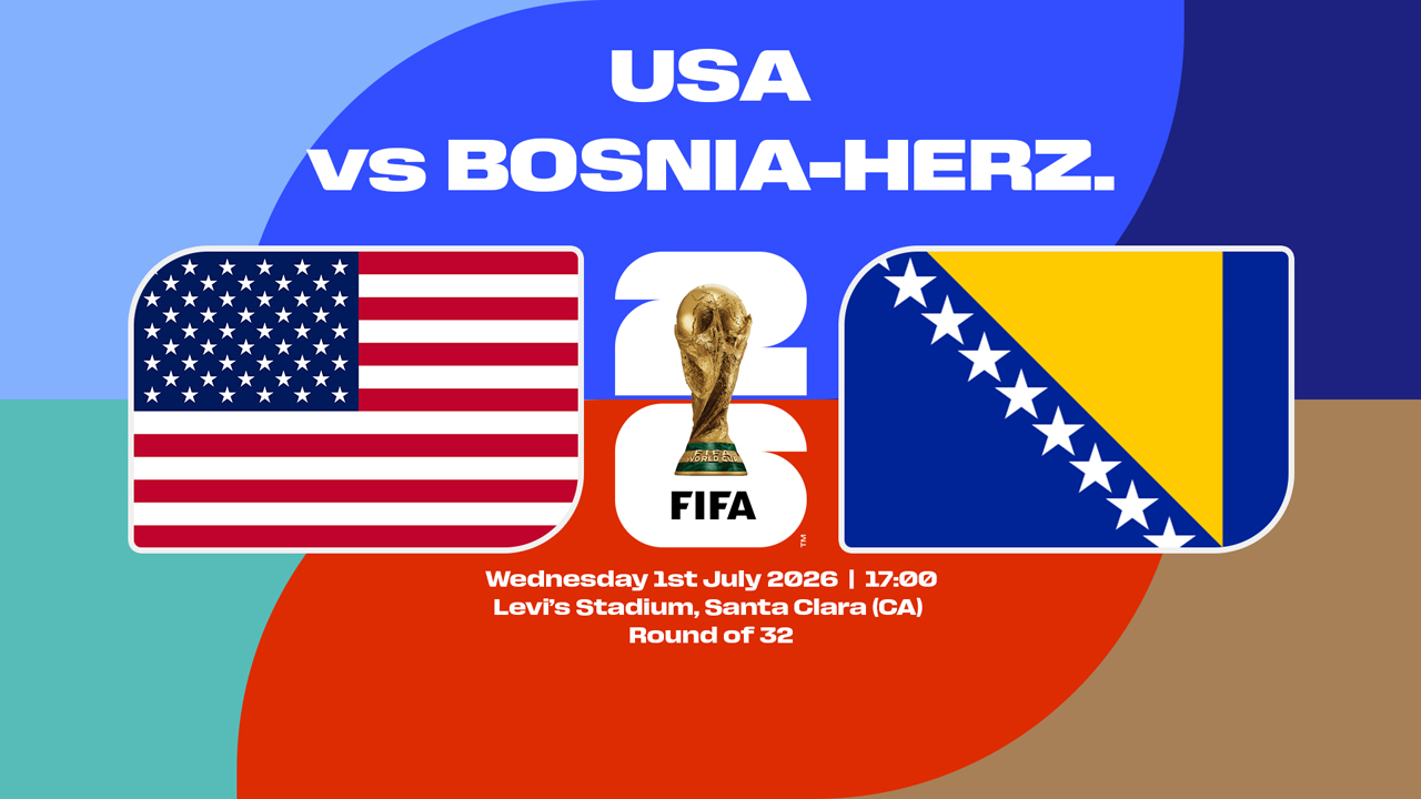 USA vs Bosnia-Herzegovina poster