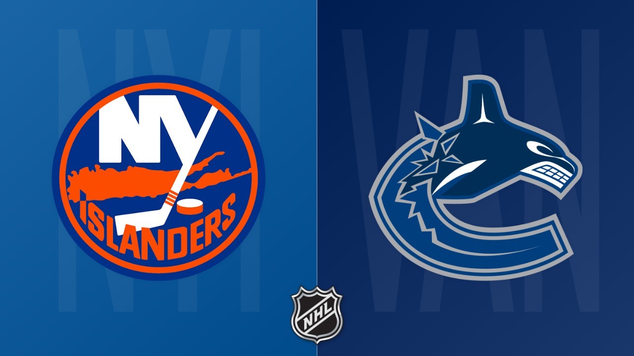 Vancouver Canucks vs New York Islanders poster