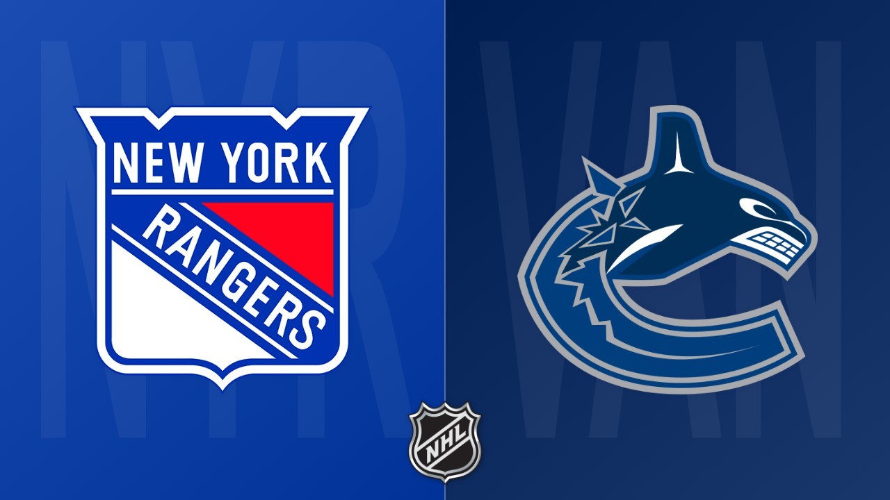 Vancouver Canucks vs New York Rangers poster