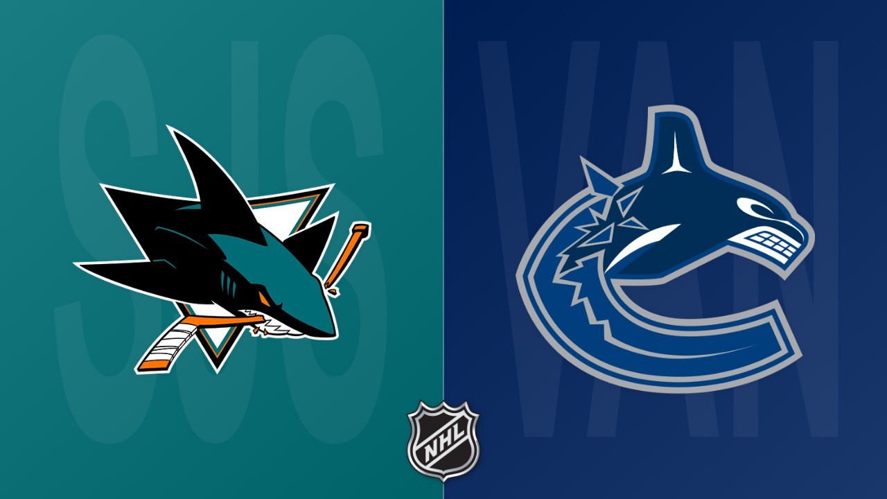 Vancouver Canucks vs San Jose Sharks poster