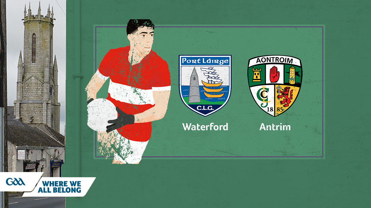 Waterford GAA Football vs Antrim GAA Football poster