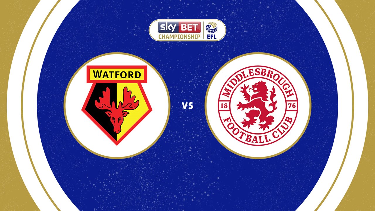 Watford vs Middlesbrough poster