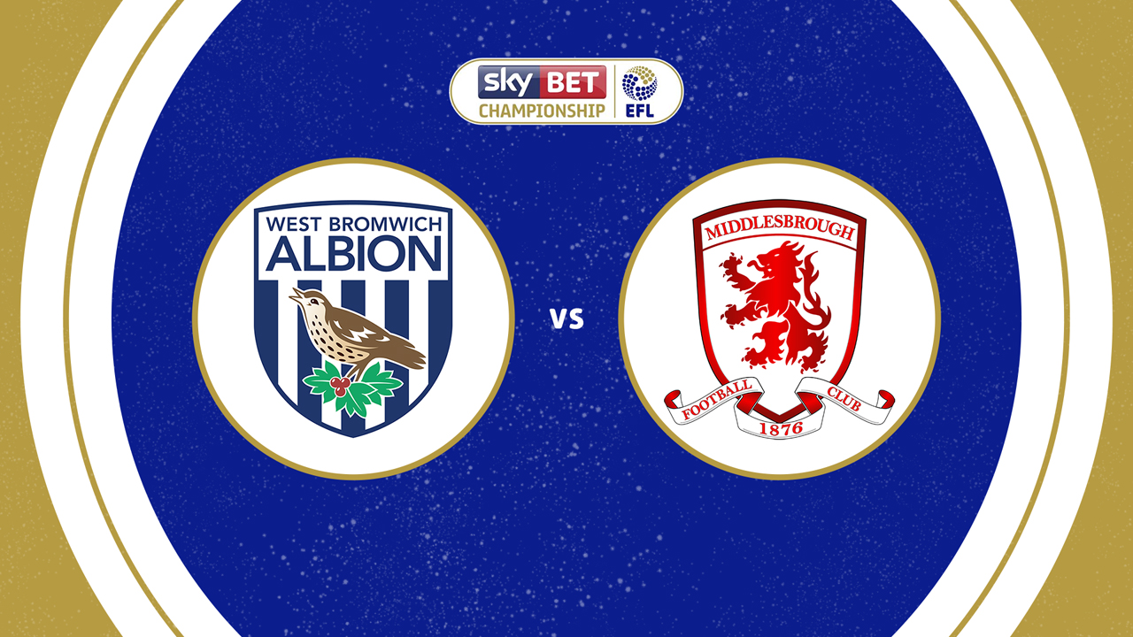 West Bromwich Albion vs Middlesbrough poster