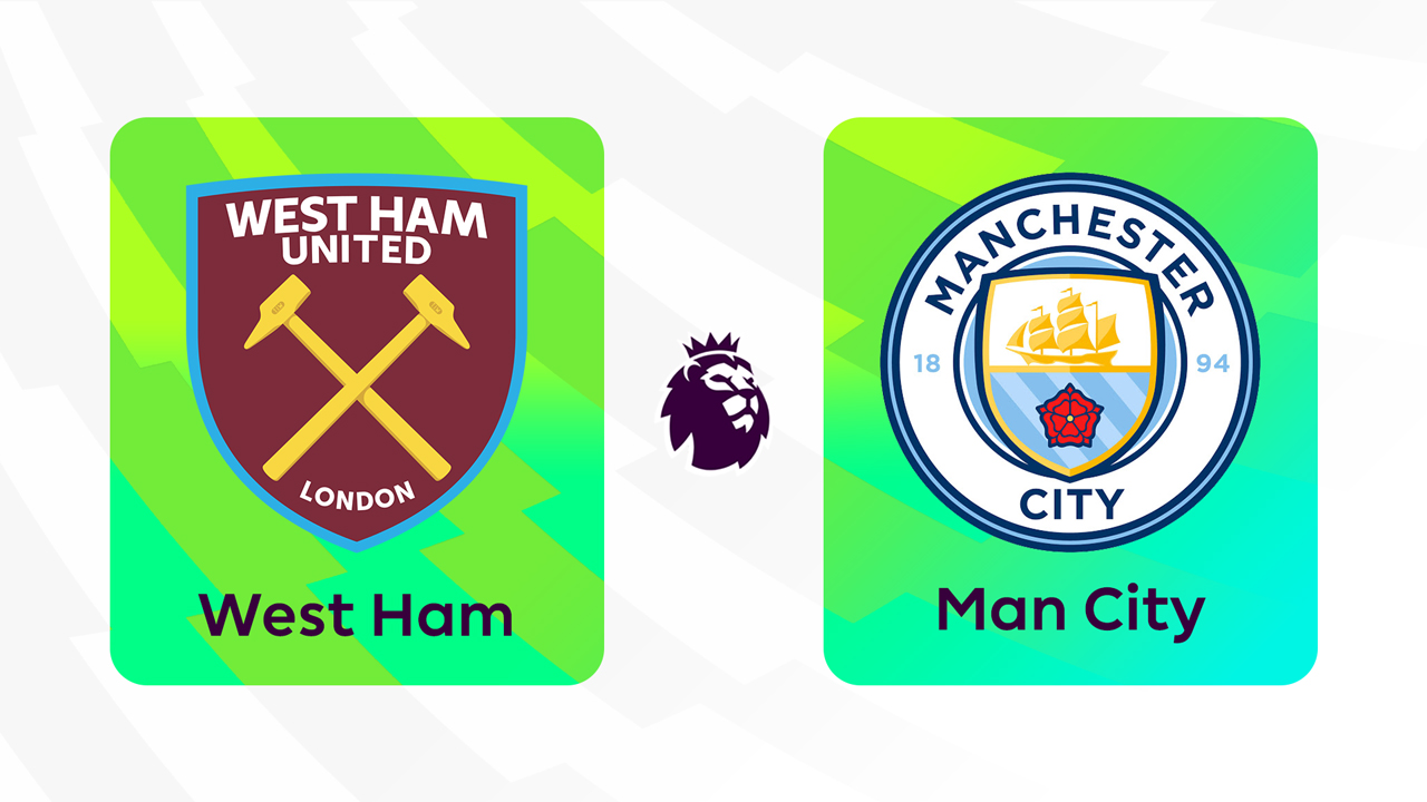 West Ham United vs Manchester City poster