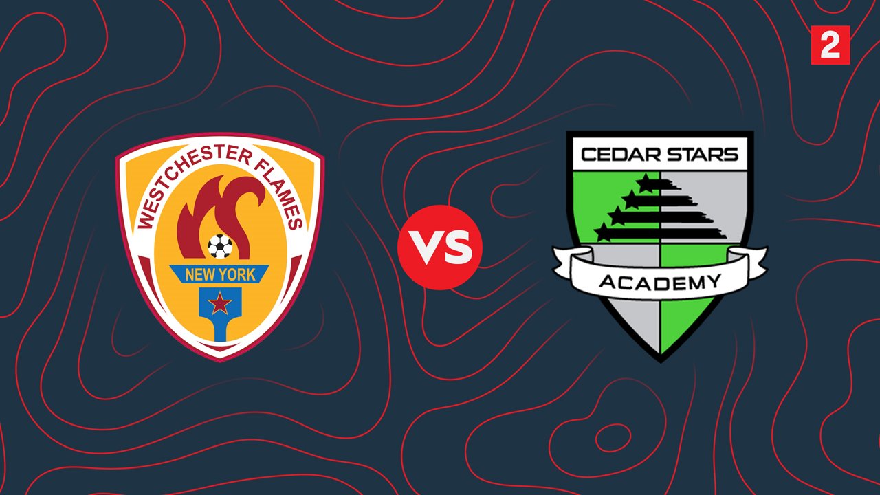Westchester Flames vs Cedar Stars Rush poster