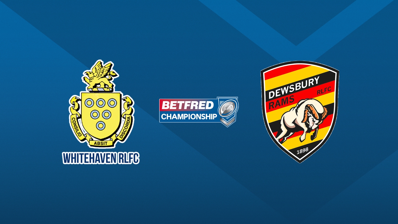 Whitehaven RLFC vs Dewsbury Rams poster