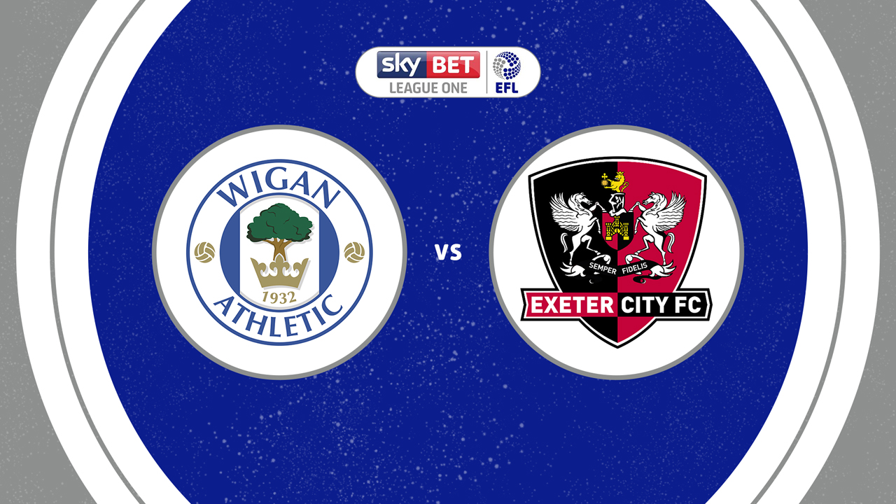 Wigan Athletic vs Exeter City poster