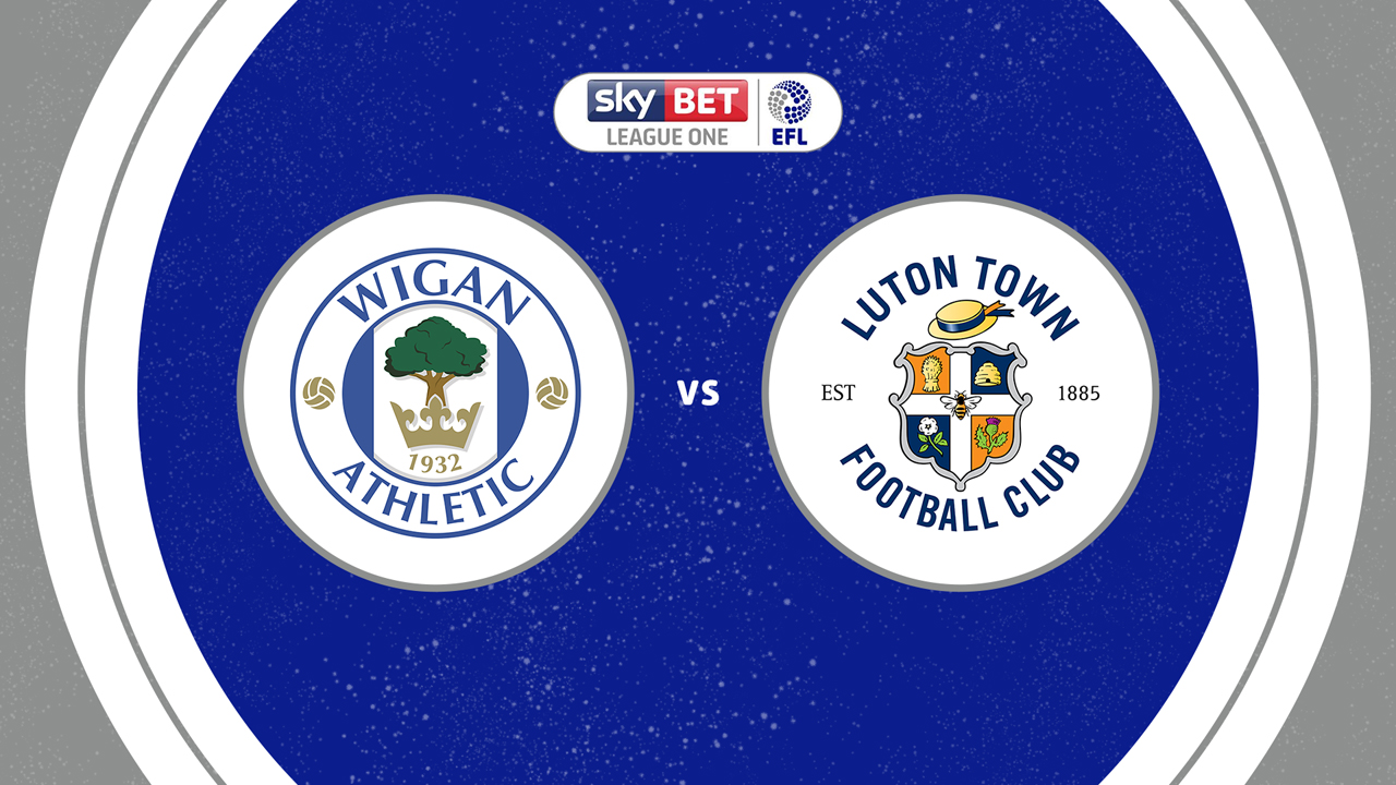 Wigan Athletic vs Luton Town poster