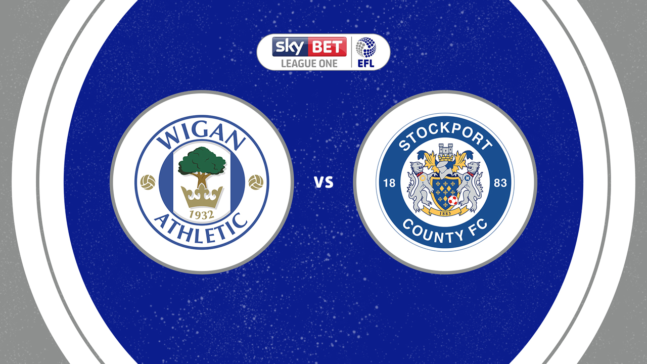 Wigan Athletic vs Stockport County poster