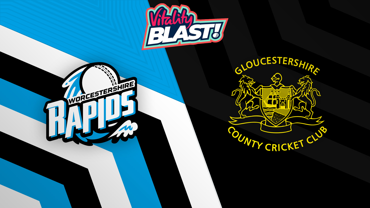 Worcestershire Rapids vs Gloucestershire t20 poster