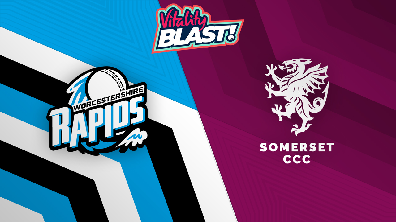 Worcestershire Rapids vs Somerset t20 poster