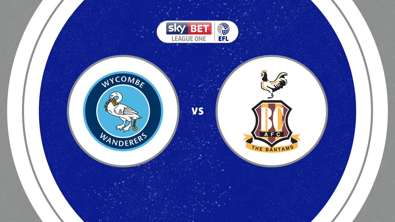 Wycombe Wanderers vs Bradford City poster