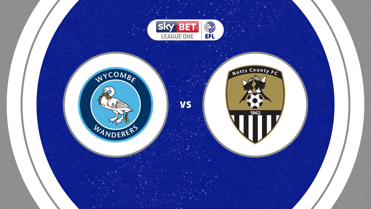 Wycombe Wanderers vs Notts County poster