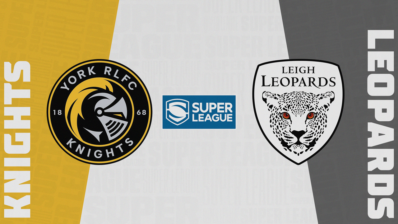 York City Knights vs Leigh Leopards poster