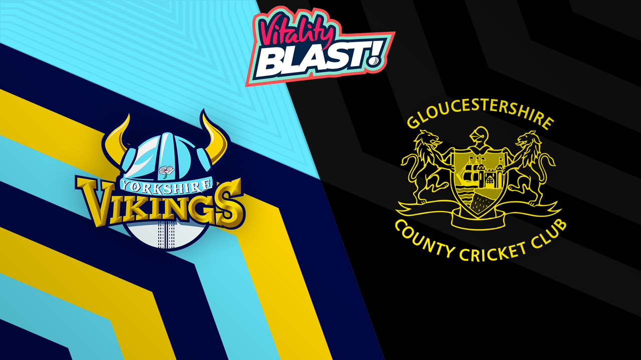 Yorkshire Vikings vs Gloucestershire t20 poster